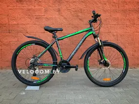 Велосипед AIST Quest Disc 26 р.20 2022 (серый/зеленый) 2
