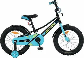Детский велосипед Novatrack Valiant 16 2019 163VALIANT.BK9 (черный/голубой, 2019) 1