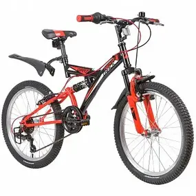 Детский велосипед Novatrack Dart 20 20SS6V.DART.BK20 (черный/красный, 2020) 1
