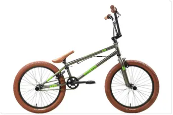 Велосипед Stark Madness BMX 2 2025 (графит/зеленый неон/песочный) 1