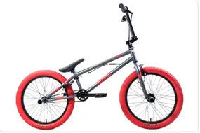 Велосипед Stark Madness BMX 3 2025 (темно-серый матовый/красный) 1