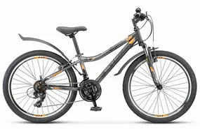 Велосипед Stels Navigator 410 V 24 21-sp V010 2020 (черный/желтый) 1
