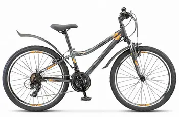 Велосипед Stels Navigator 410 V 24 21-sp V010 2020 (черный/желтый) 1