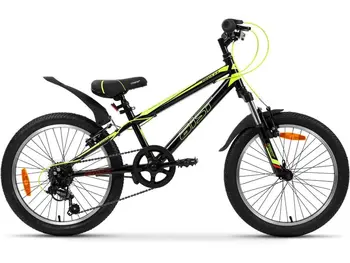 Детский велосипед AIST Pirate 2.0 2025 (черный/желтый) 1
