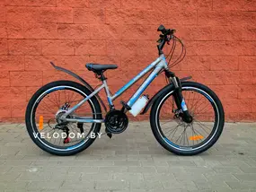 Велосипед Greenway Colibri-H 24 р.14 2021 (серый/синий) 1