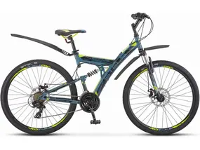 Велосипед Stels Focus MD 21-sp 27.5 V010 2023 (серый/желтый) 1