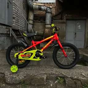 Детский велосипед Novatrack Tornado 16 (красный/желтый, 2019) 1