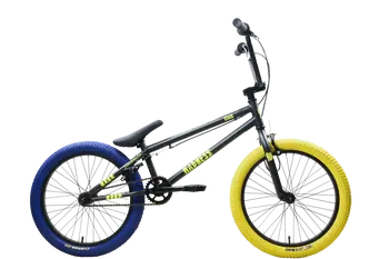 Велосипед Stark Madness BMX 1 2025 (графит матовый/желтый/синий) 1