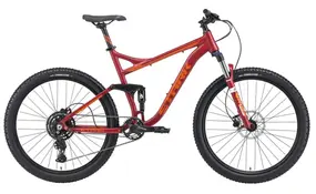 Велосипед Stark Tactic FS 27.4 HD р.18 2024 (красный матовый/оранжевый) 1
