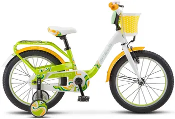 Детский велосипед Stels Pilot 190 16 V030 2024 (белый/салатовый/желтый) 1