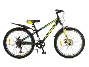 Велосипед Favorit Mateo 24MDA MAT24MD12BK-AL (черный/желтый) 1