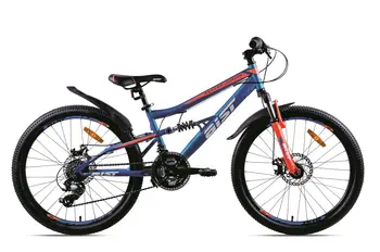 Двухподвесной велосипед Aist Avatar Junior 24 синий 1