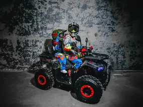 Подростковый бензиновый квадроцикл MOTAX Grizlik Super Lux 125 черный-желтый камуфляж 1