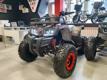 Взрослый бензиновый квадроцикл MOTAX GRIZLIK T200 черный-красный камуфляж 1