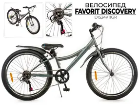 Велосипед Favorit Discovery 24 серый 1