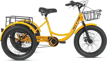 Велосипед трехколесный SITIS CARGO рикша FAT 20 steel Yellow-Black 1