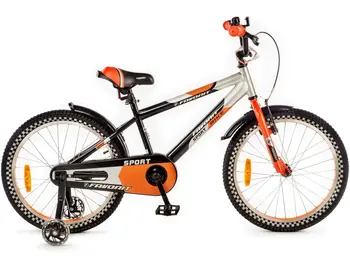 Детский велосипед Favorit Sport 20 черный-оранжевый 1