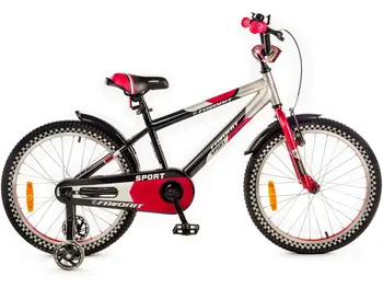 Детский велосипед Favorit Sport 20 черный-красный 1
