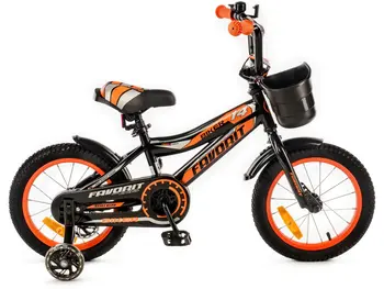 Детский велосипед Favorit Biker 14 черный-оранжевый 1