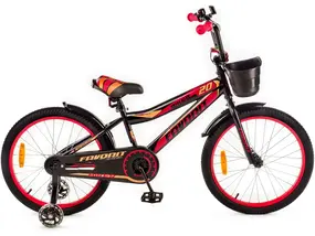 Детский велосипед Favorit Biker 20 черный-красный 1