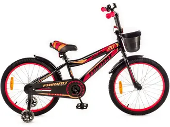 Детский велосипед Favorit Biker 20 черный-красный 1