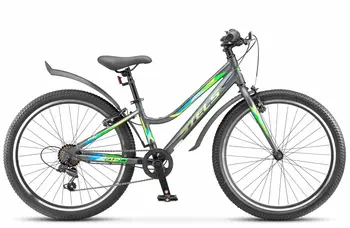 Велосипед Stels Cristy 420 V 24 матово-серый/зеленый 1