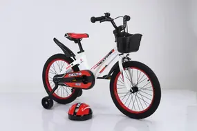Детский велосипед Delta Prestige 16 2023 (белый, спицы, шлем) 1
