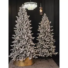 Корзина под елку из ротанга 80х28 см золото 1