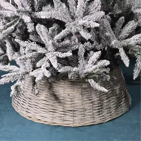 Корзина под елку из ротанга 80х28 см серый 1