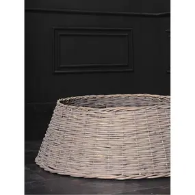 Корзина под елку из ротанга 80х28 см серый 1