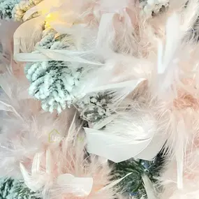 Гирлянда декоративная из перьев Боа Kaemingk 1.5 м розовый 1