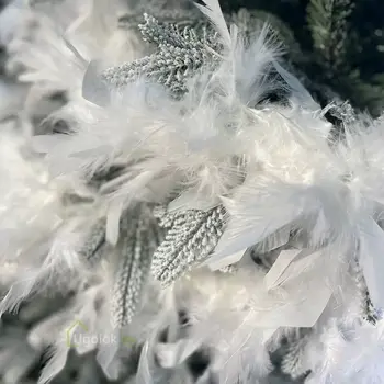 Гирлянда декоративная из перьев Боа Kaemingk 1.5 м белый 1