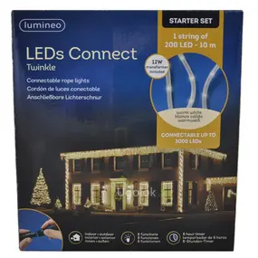 Гирлянда светодиодная 10 м Lumineo 200 LED теплый белый 1