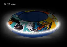 Тюбинг 93см ОКСФОРД BURGER LED С камерой  (СВЕТЯЩИЙСЯ В ТЕМНОТЕ) 1