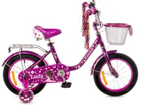 Детский велосипед Favorit Lady 14 фиолетовый 1