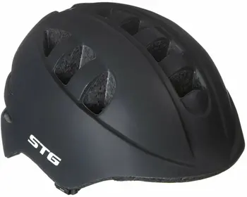 Шлем STG MA-2-B M(52-56)cм черный с фикс застежкой C фонариком в застёжке 1