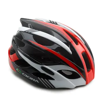 Шлем велосипедный Cigna WT-016 чёрный/красный/белый, L ( 57-61см) 1
