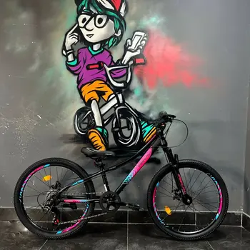 Велосипед Greenland Cruise 24 черный-розовый 1