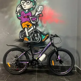 Велосипед Greenway 4930M 24 черный-фиолетовый 1