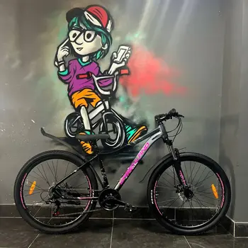 Велосипед Greenland Demetra Pro 26 черный-розовый 1