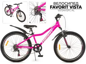 Велосипед Favorit Vista 24 VST розовый 1