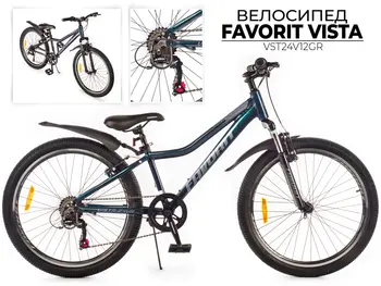 Велосипед Favorit Vista 24 VST серый 1