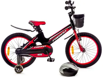 Детский велосипед Favorit Prestige 18 черный-красный 1