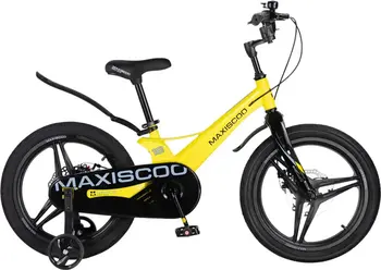 Детский велосипед Maxiscoo Space Deluxe 18 2026 / MSC-S1851D желтый матовый 1