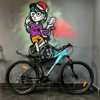 Велосипед Greenland Demetra 27.5 черный-синий 1