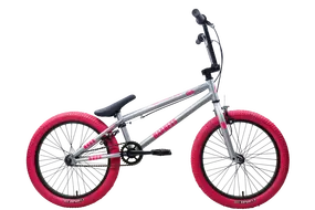 Велосипед Stark'25 Madness BMX 1 серебристый матовый/розовый/розовый 1