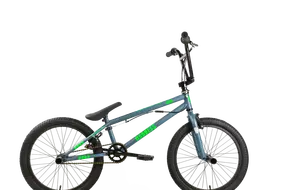 Детский велосипед Stark Madness BMX 2 темно-серый матовый/зеленый неон/черный 1