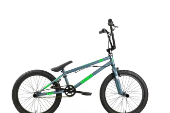 Детский велосипед Stark Madness BMX 2 темно-серый матовый/зеленый неон/черный 1