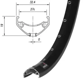 Обод Mach1, CROSS-R 27, 29" (622х27), 32отв., FV, пистон., disc, ETR, черный 1
