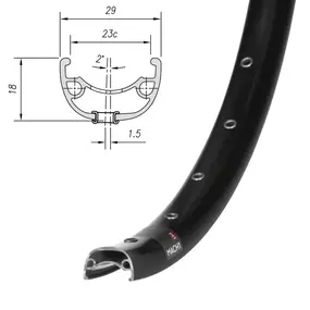 Обод Mach1, KLIXX 23, 29" (622x23), 32 отв., FV, пистон., disc, ETR, черный 1
